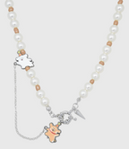 AWE Puppy Party Pendant Pearl Necklace