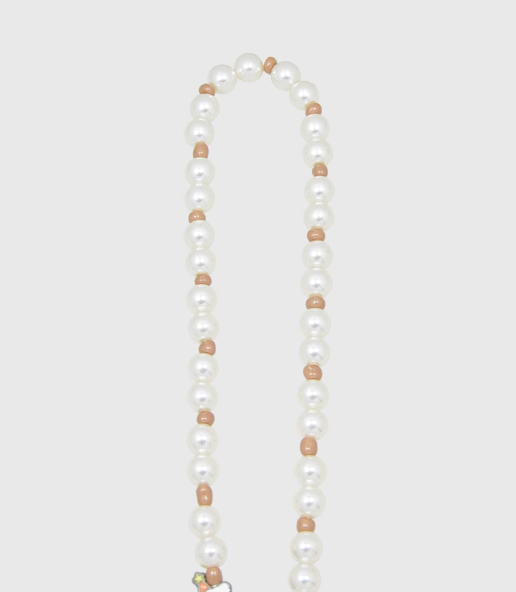 AWE Puppy Party Pendant Pearl Necklace