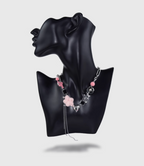 AWE Woven Flower Zirconia Chain Necklace