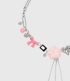 AWE Woven Flower Zirconia Chain Necklace