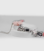 AWE Woven Flower Zirconia Chain Necklace