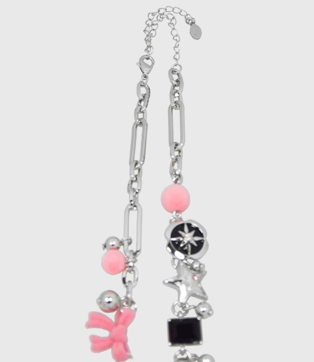 AWE Woven Flower Zirconia Chain Necklace