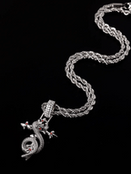 Small Town Kid Snake Pendant Cross Necklace