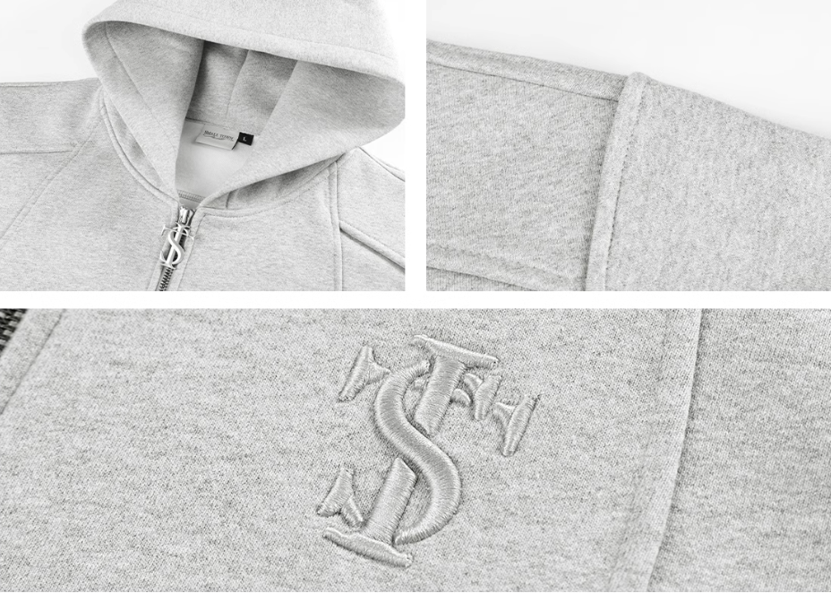 Small Town Kid 3D Logo Function Zip-Up Hoodie