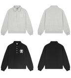 Small Town Kid Badge Embroidered Polo Sweatshirt