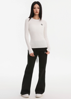 Small Town Kid Basic Slim Fit Thermal Knit Sweater