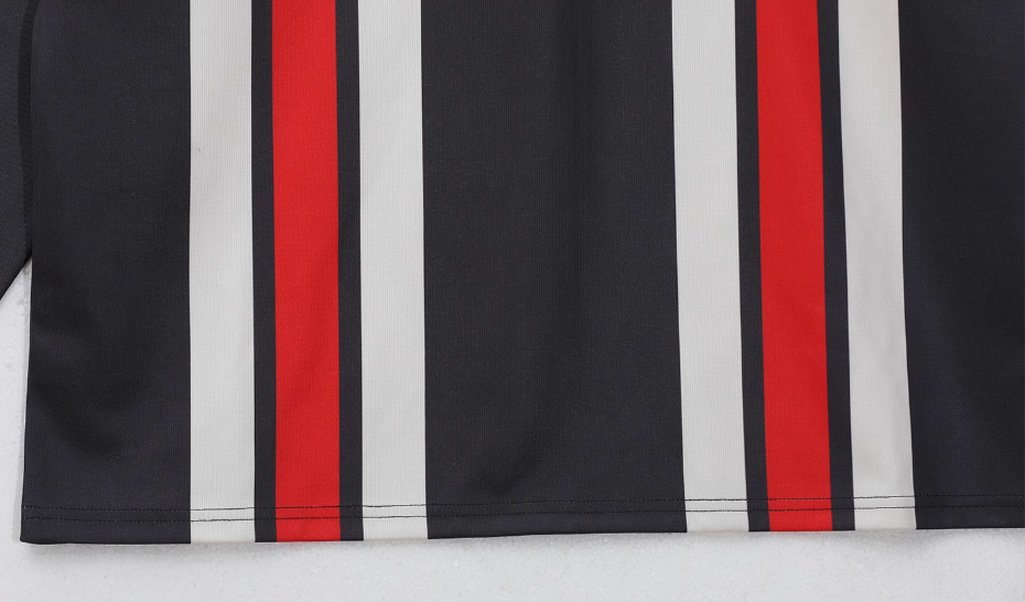 UNTILWERICH Contrast Stitch Long Sleeve Polo Jersey