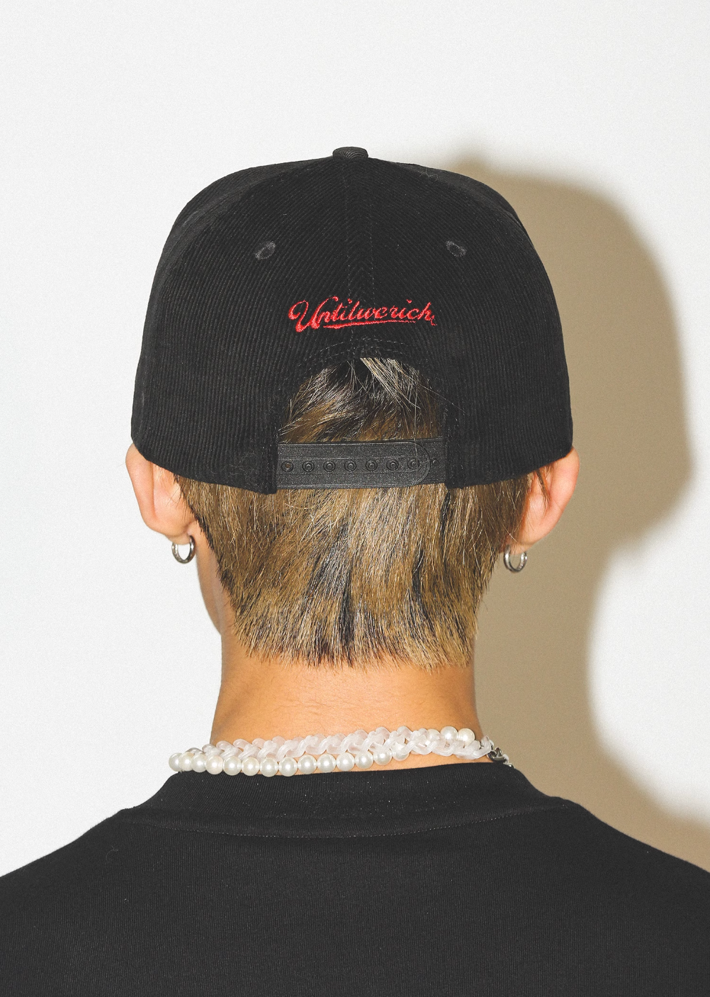 UNTILWERICH 3D Embroidered Corduroy Baseball Cap