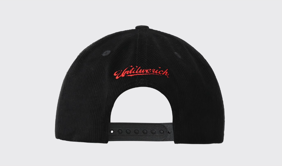 UNTILWERICH 3D Embroidered Corduroy Baseball Cap