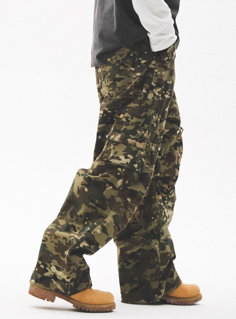 UNTILWERICH Military Camouflage Paratrooper Work Pants