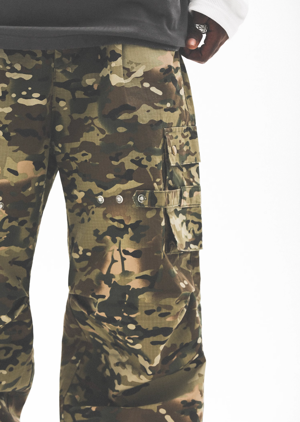 UNTILWERICH Military Camouflage Paratrooper Work Pants