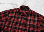 UNDERWATER Scarlet Plaid Deconstructed Destroyed Shirt Jacket