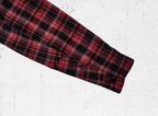 UNDERWATER Scarlet Plaid Deconstructed Destroyed Shirt Jacket
