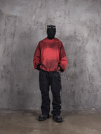 UNDERWATER Ashes Red Dirty Dye Old Deconstructed Destruction Hoodie