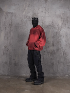 UNDERWATER Ashes Red Dirty Dye Old Deconstructed Destruction Hoodie