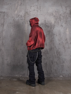 UNDERWATER Ashes Red Dirty Dye Old Deconstructed Destruction Hoodie
