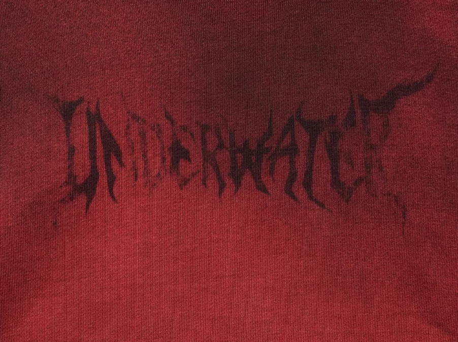 UNDERWATER Ashes Red Dirty Dye Old Deconstructed Destruction Hoodie