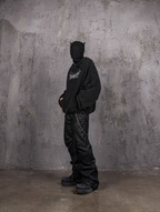 UNDERWATER Dust Black Deconstructed Destruction Hoodie