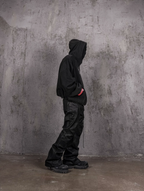 UNDERWATER Dust Black Deconstructed Destruction Hoodie