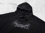 UNDERWATER Dust Black Deconstructed Destruction Hoodie