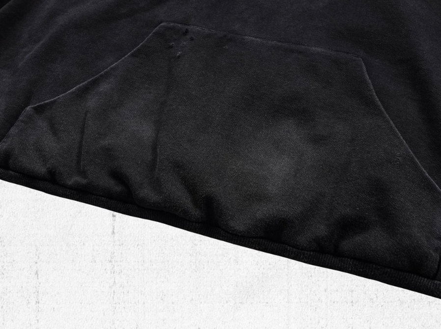 UNDERWATER Dust Black Deconstructed Destruction Hoodie