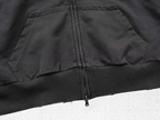 UNDERWATER Aged Silhouette Shirred Biker Armor Zip-Up Hoodie