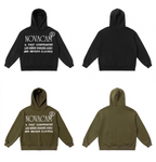 NOVACAM Slogan Puff Print Logo Hoodie