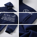 NOVACAM Slogan Puff Print Logo Hoodie