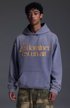 NOVACAM Washed Distressed Vintage Letters Logo Hoodie