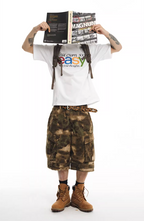 NOVACAM Camouflage Multi-Pocket Baggy Cargo Shorts
