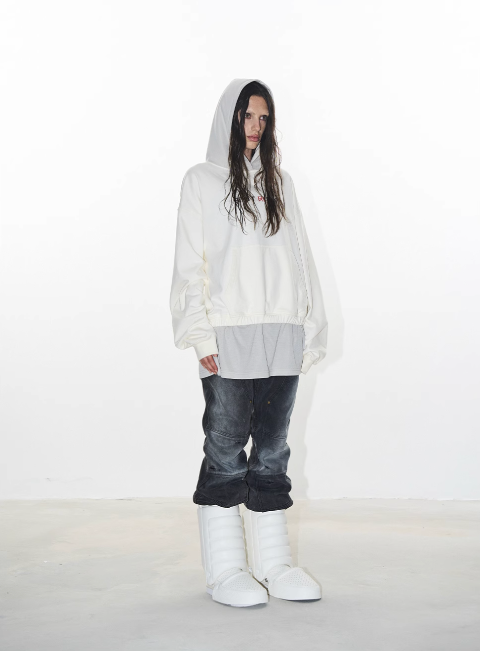 BLIND NO PLAN Layered Design Printed Hoodie