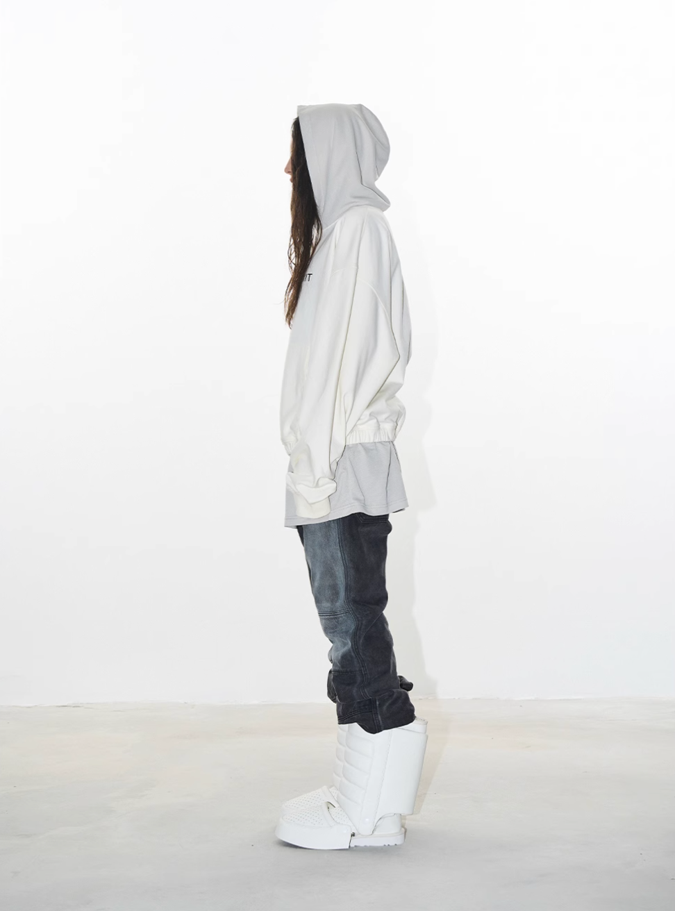 BLIND NO PLAN Layered Design Printed Hoodie