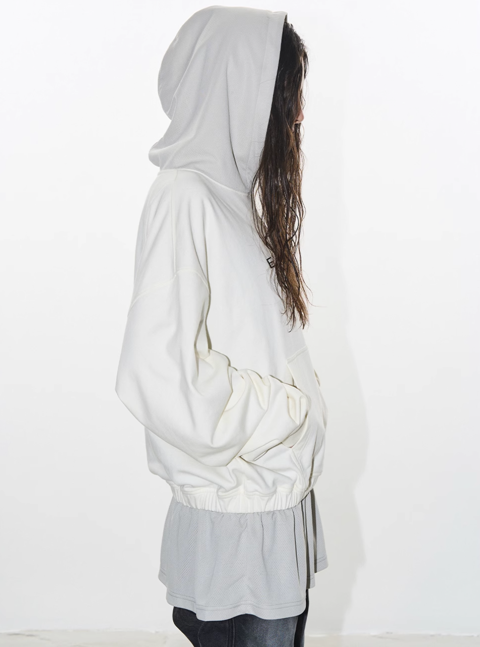 BLIND NO PLAN Layered Design Printed Hoodie