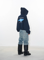BLIND NO PLAN Reconstructed Printed Embroidered Hoodie