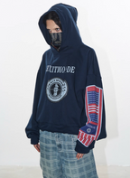 BLIND NO PLAN Reconstructed Printed Embroidered Hoodie