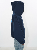 BLIND NO PLAN Reconstructed Printed Embroidered Hoodie