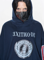 BLIND NO PLAN Reconstructed Printed Embroidered Hoodie