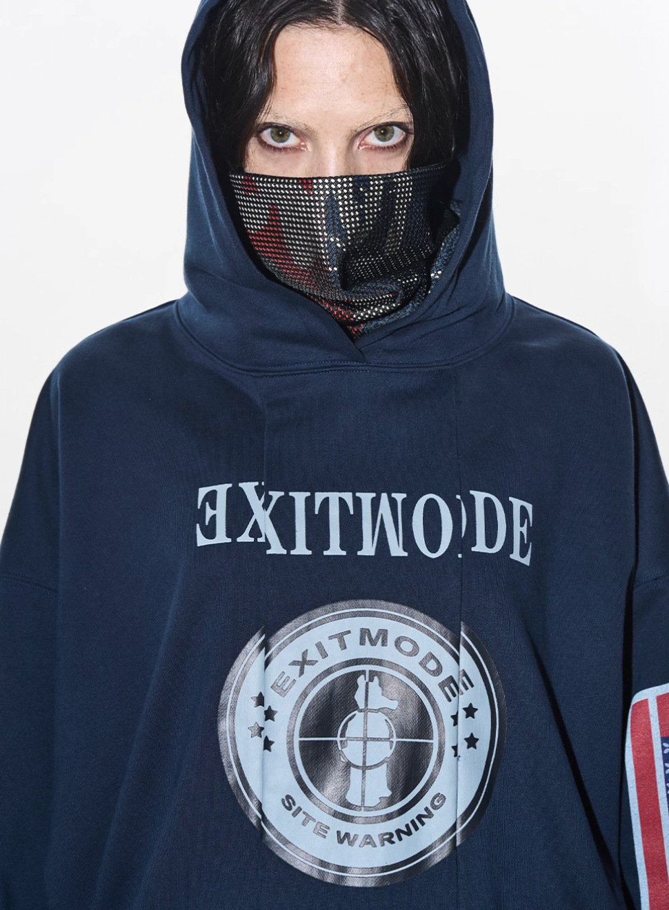 BLIND NO PLAN Reconstructed Printed Embroidered Hoodie