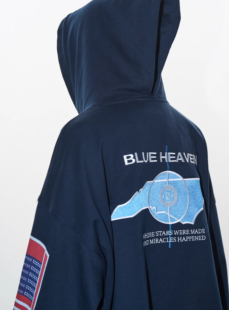 BLIND NO PLAN Reconstructed Printed Embroidered Hoodie