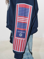 BLIND NO PLAN Reconstructed Printed Embroidered Hoodie