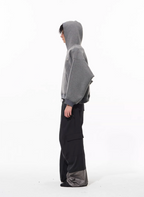 BLIND NO PLAN 3D Reconstructed Inverted Sleeves Zip-Up Hoodie