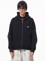 BLIND NO PLAN 3D Reconstructed Inverted Sleeves Zip-Up Hoodie