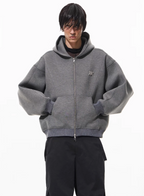 BLIND NO PLAN 3D Reconstructed Inverted Sleeves Zip-Up Hoodie