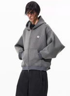 BLIND NO PLAN 3D Reconstructed Inverted Sleeves Zip-Up Hoodie