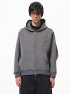 BLIND NO PLAN 3D Reconstructed Inverted Sleeves Zip-Up Hoodie