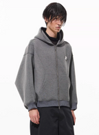 BLIND NO PLAN 3D Reconstructed Inverted Sleeves Zip-Up Hoodie