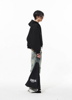 BLIND NO PLAN 3D Reconstructed Metal Logo Zip-Up Hoodie