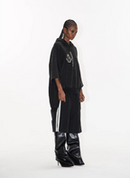 BLIND NO PLAN Double Sleeve Layered Washed Printed Embroidered Hoodie