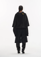 BLIND NO PLAN Double Sleeve Layered Washed Printed Embroidered Hoodie