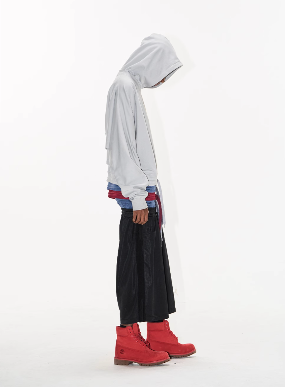 BLIND NO PLAN Multi-Layered Reconstructed Screen-Printed Hoodie